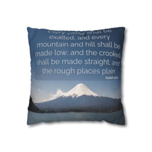 Every Mountain and Hill Square Poly Canvas Pillowcase