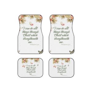 Car Mats (Set of 4) I can do all things..