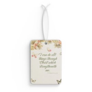 Car Air Freshener I can do all things through Christ